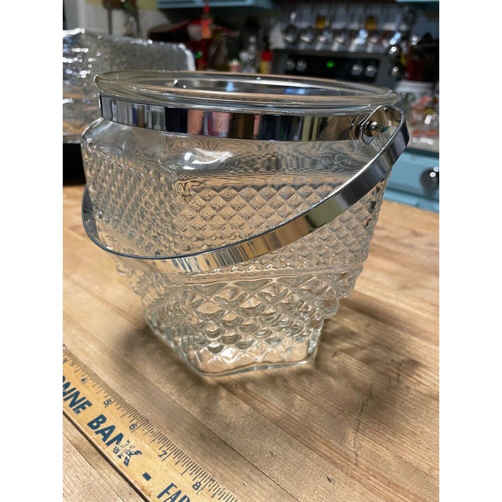 Vintage Anchor Hocking Wexford Glass Ice Bucket NO LID